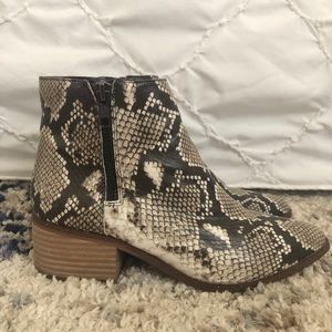Bleecker & Bond Snake Skin Booties
